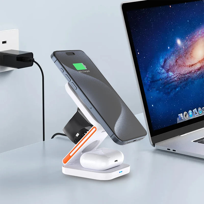 3-in-1 Foldable Magnetic Wireless Charger