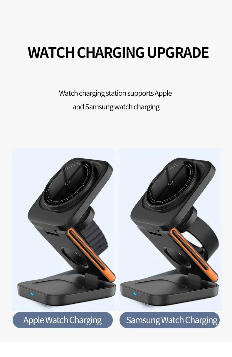 3-in-1 Foldable Magnetic Wireless Charger
