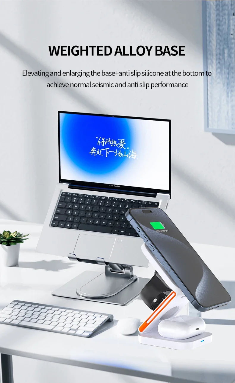 3-in-1 Foldable Magnetic Wireless Charger