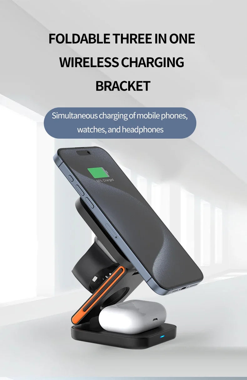 3-in-1 Foldable Magnetic Wireless Charger