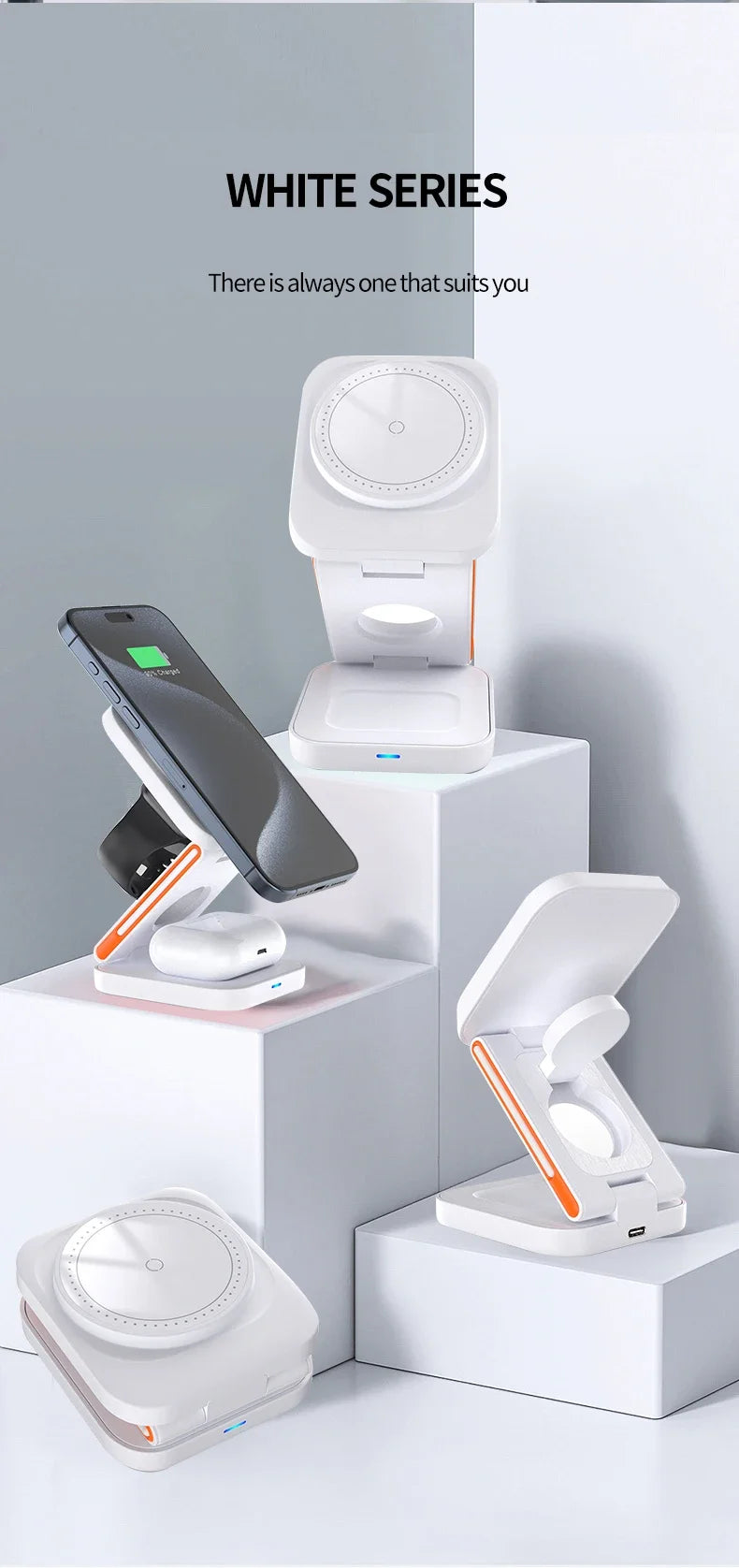 3-in-1 Foldable Magnetic Wireless Charger