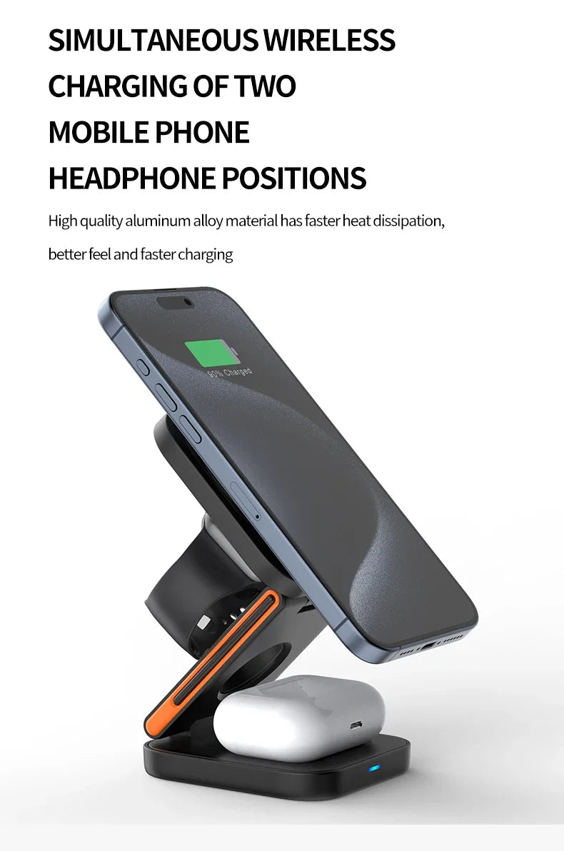 3-in-1 Foldable Magnetic Wireless Charger